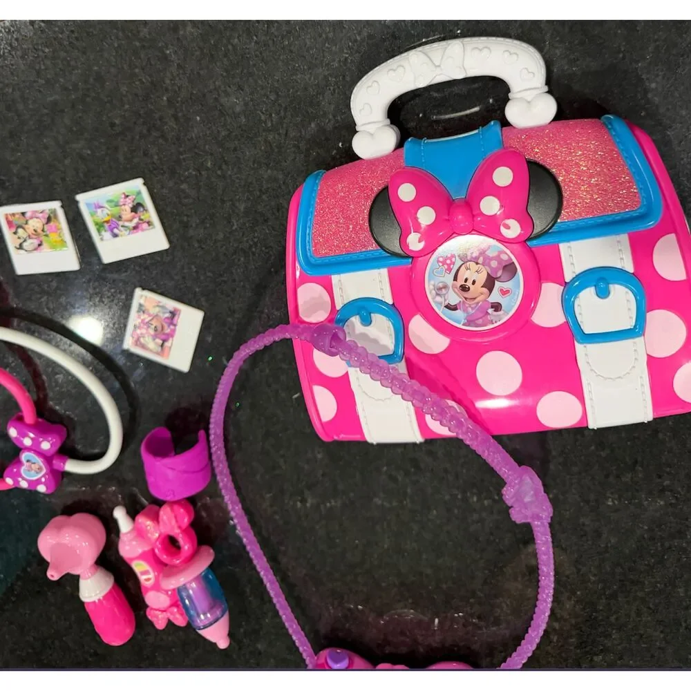 Disney Junior Minnie Mouse Bow-Care Doctor Bag Set Just Play Pretend Play Kit